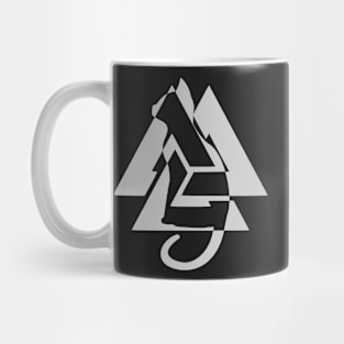 Valknut Cat Silhouette | Norse symbos | Knot Mug